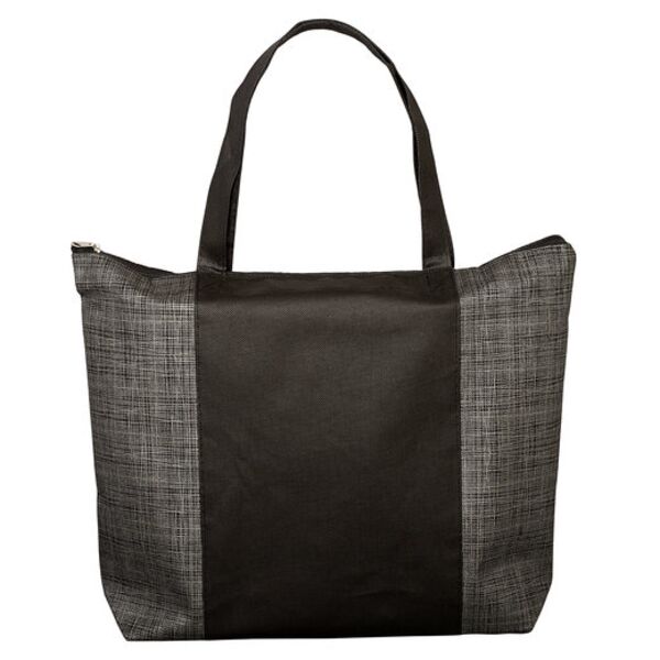 Tonal Non-Woven Zipper Trade Show Tote Bag Thumbnail