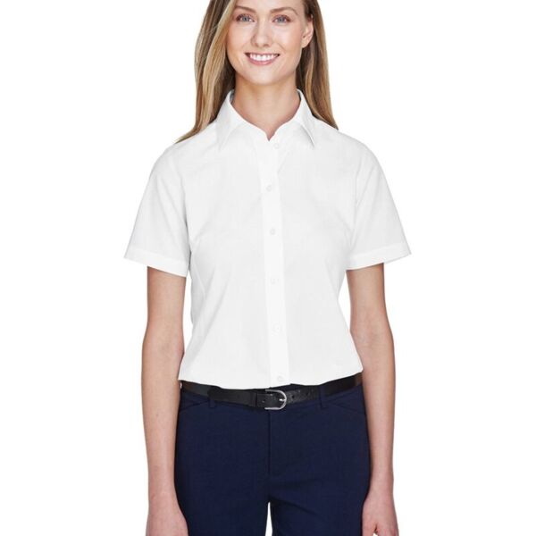 Women's Crown Collection® Broadcloth Short Sleeve Woven Dress Shirt Thumbnail