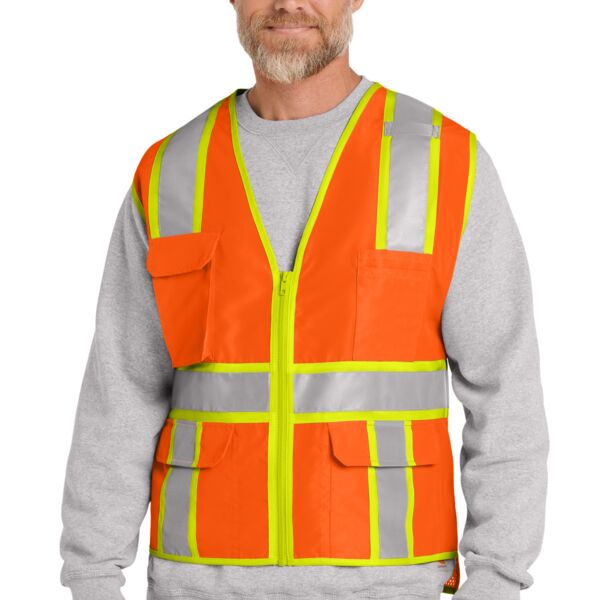 Ansi 107 Class 2 Surveyor Zippered Two Tone Vest Thumbnail